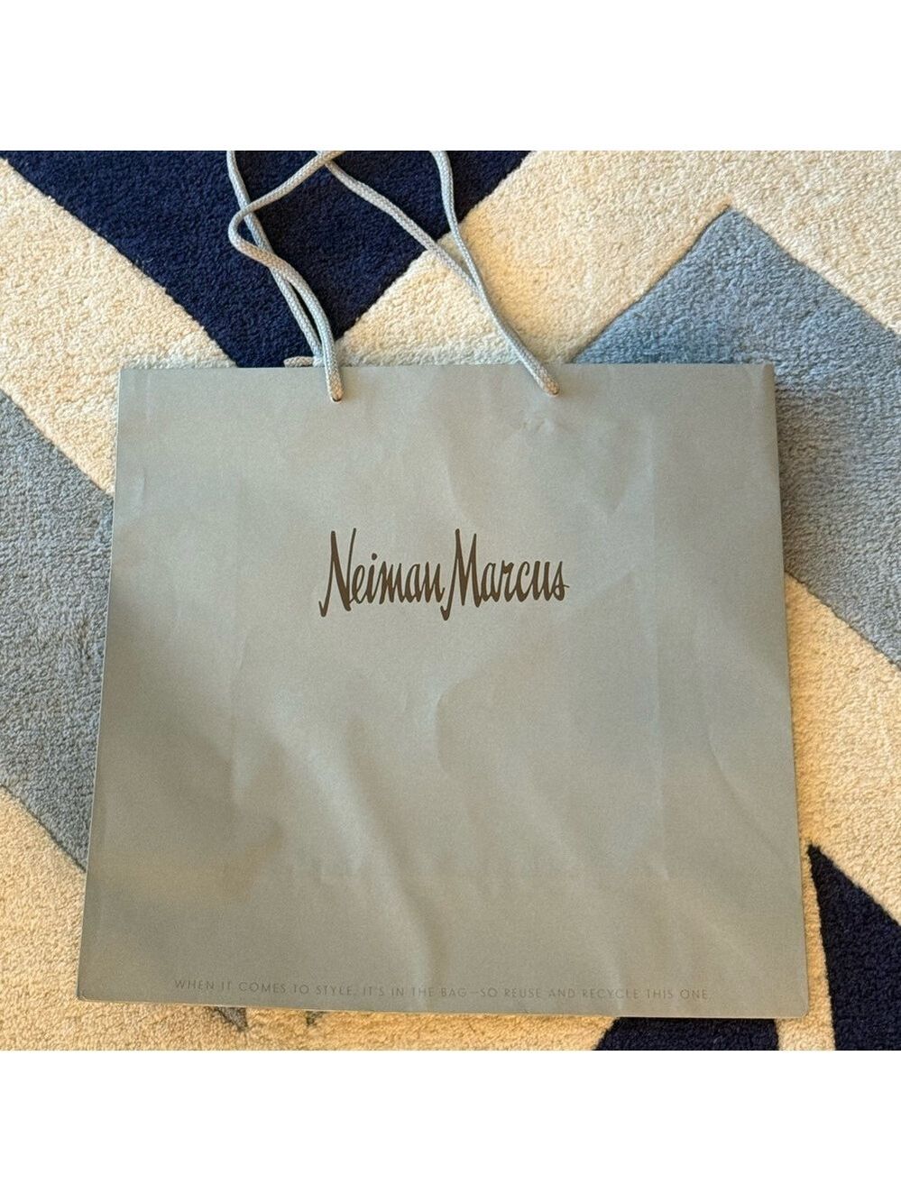 Neiman Marcus Gray Classic Large Shopping Bag